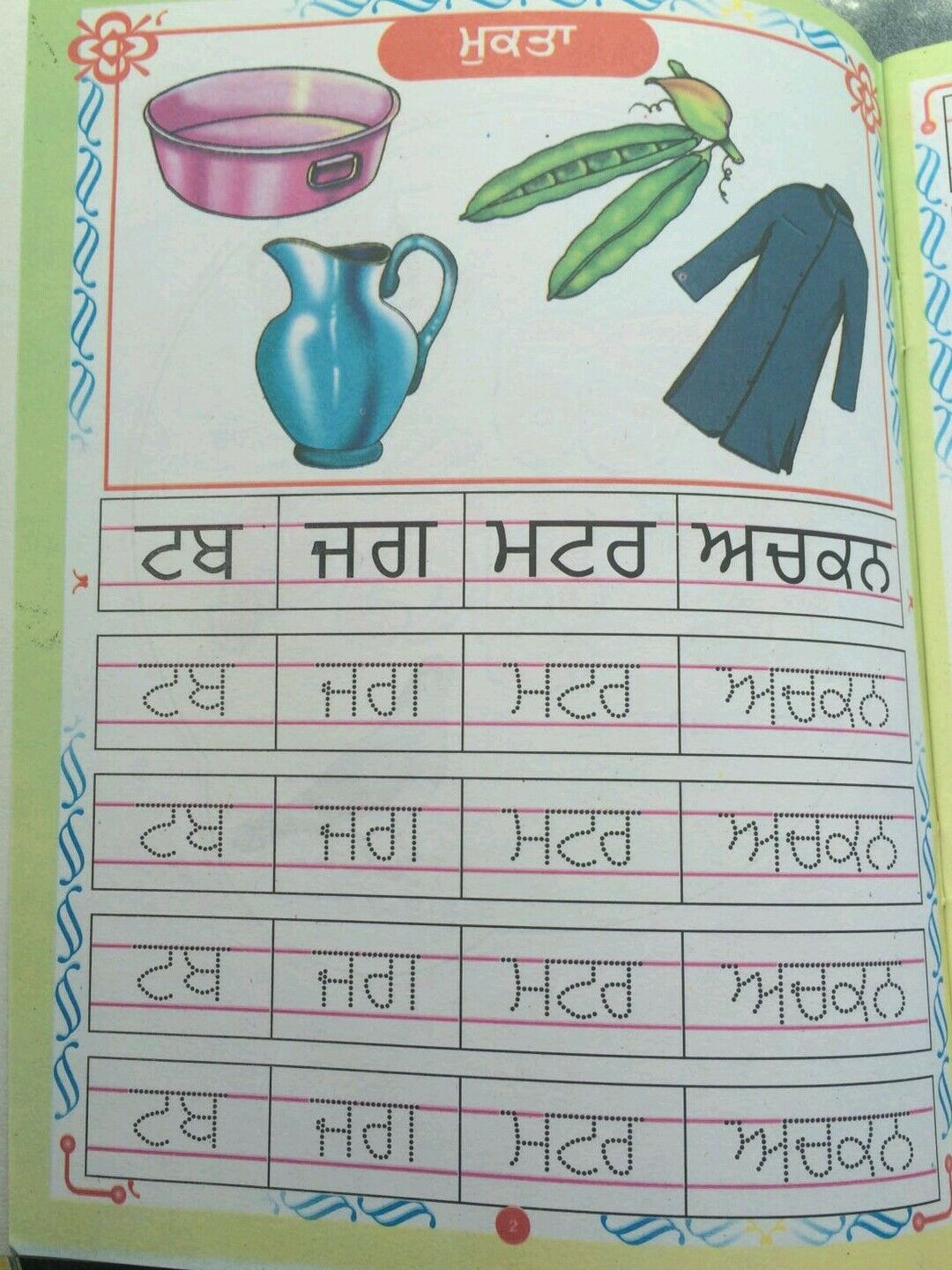 Learn Punjabi Gurmukhi Writing Swar ਸਵਰ Sulekh Alphabets words Book 1st ਕੈਦਾ