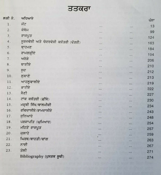 Punjab diya jaata te gott punjabi book on castes surnames jatt panjabi b57a new