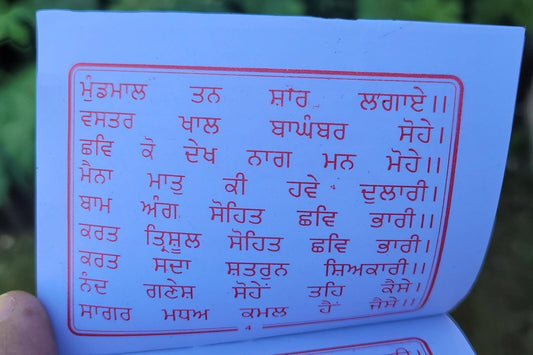 Hindu Shiv Chalisa Evil Eye Protection Shield Good Luck Pocket Book Punjabi HH