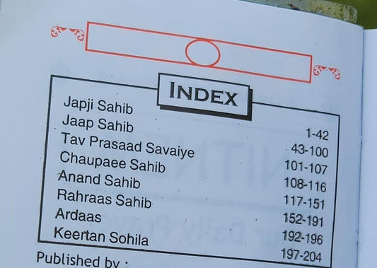 Sikh Nitnem Bani Gutka Japji Sahib Book Steel Plate Roman English Gurbani A30