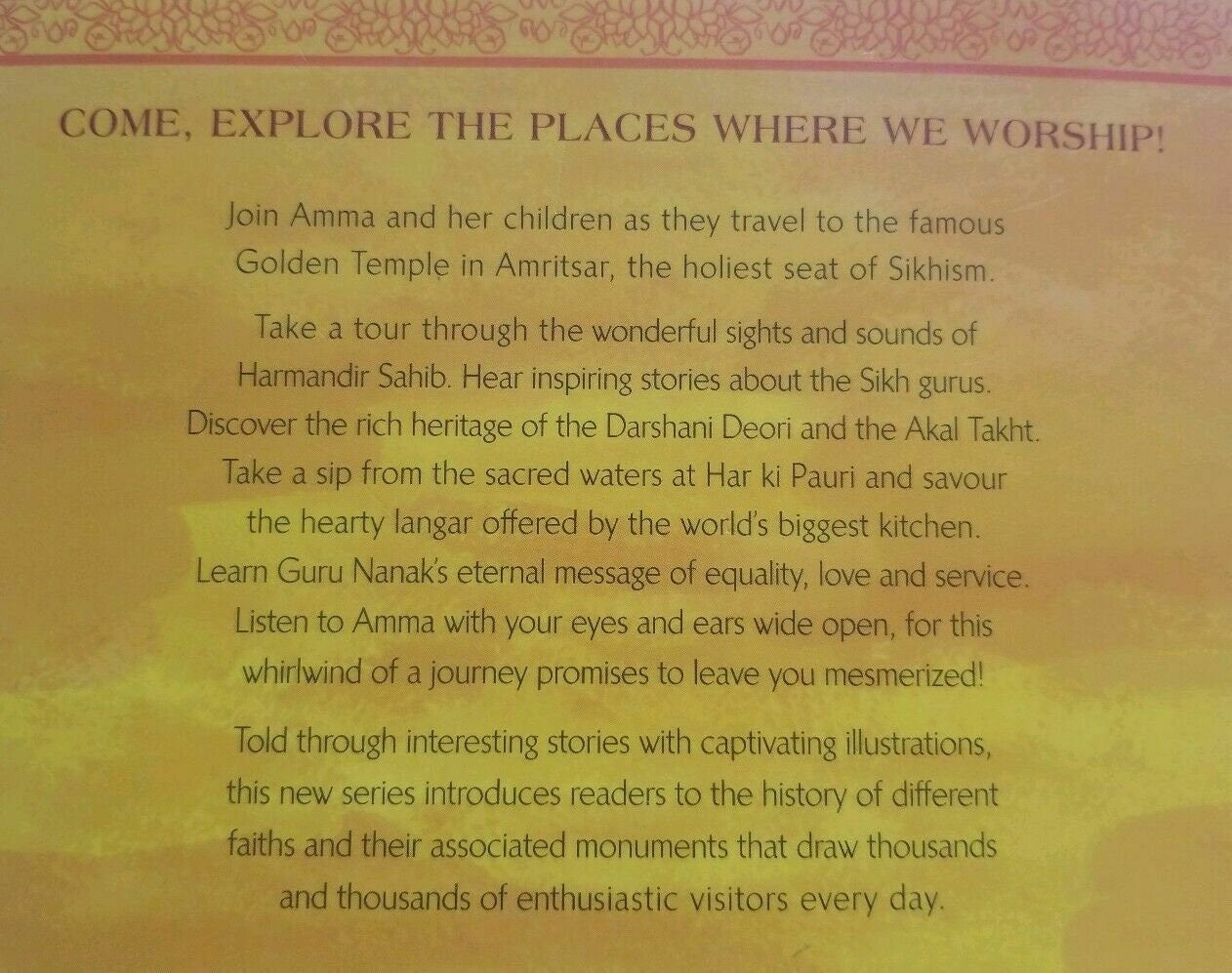 Sikh singh kaur kids amma take me to the golden temple history book in english