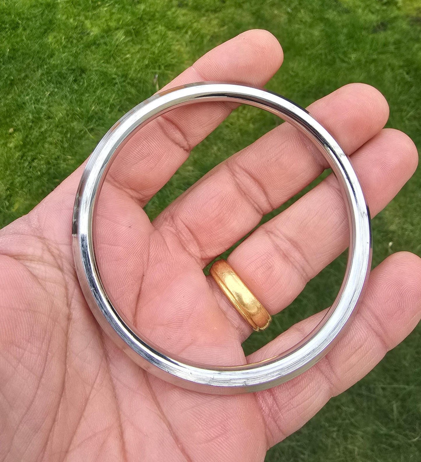 Stainless Steel Kara Sikh Singh Kaur Khalsa Bangle One Edge Collar Design Kada F5A Bracelet Karray Karha