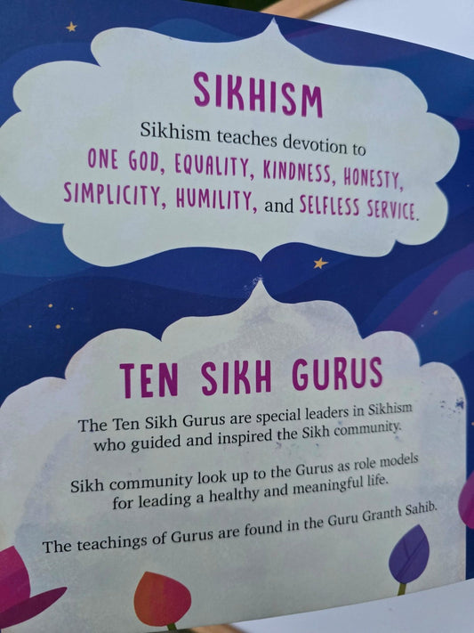 10 Sikh Gurus Children’s Illustrated Board Book Sikhism Stories MD21