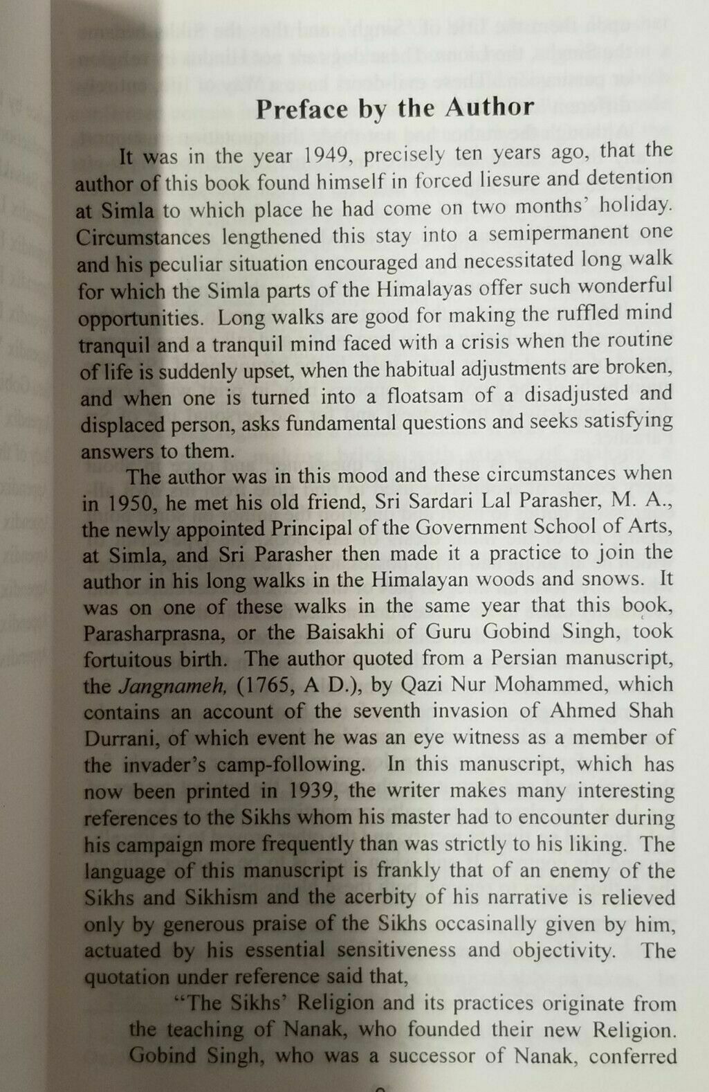 PARASHPRASNA The Baisakhi of Guru Gobind Singh book Kapur Singh ICS English B51