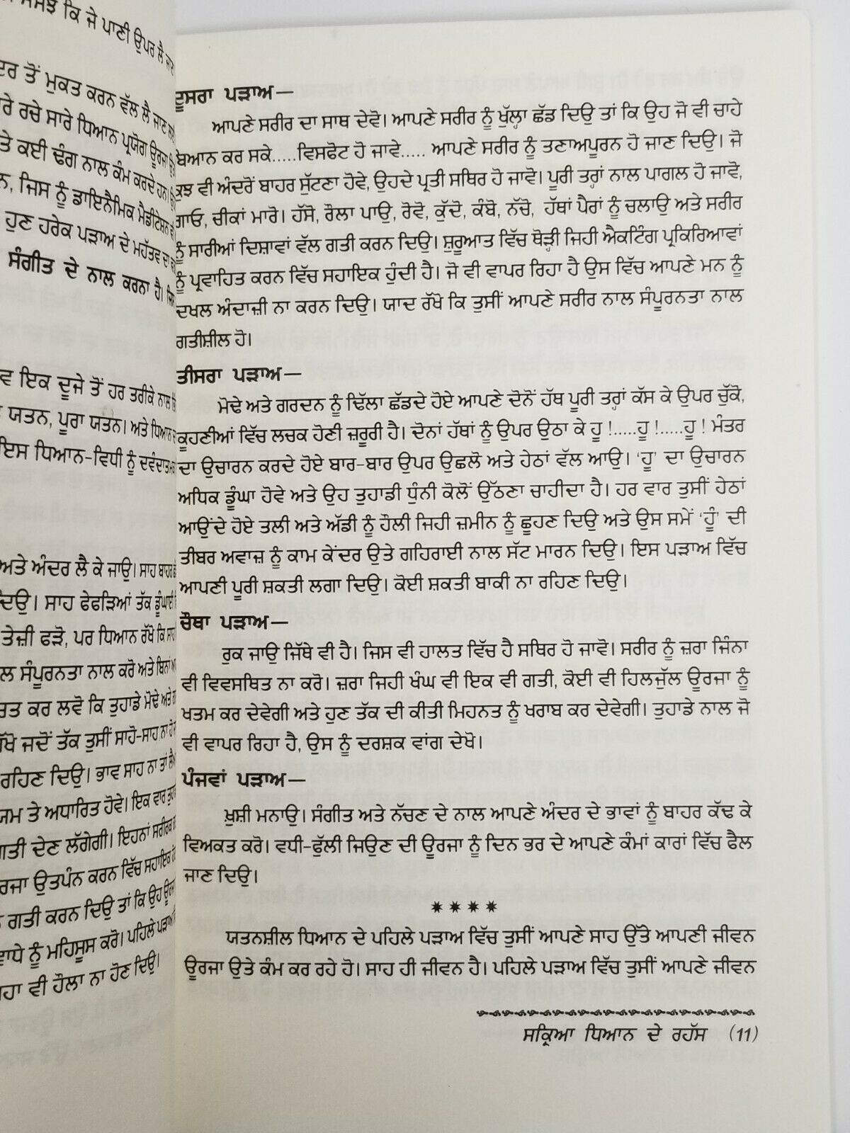 Sakriya Dhyan De Rahas based on OSHO Rajneesh Teachings Punjabi Literature Book B56