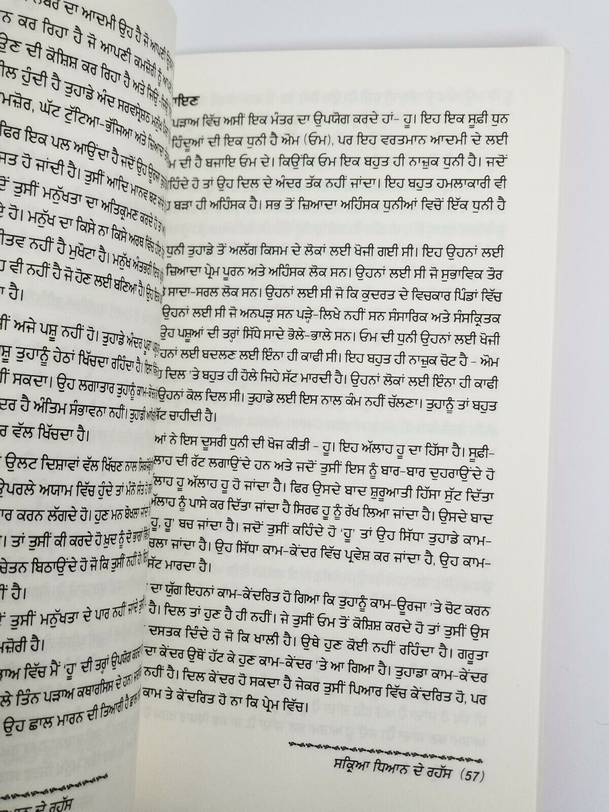 Sakriya Dhyan De Rahas based on OSHO Rajneesh Teachings Punjabi Literature Book B56