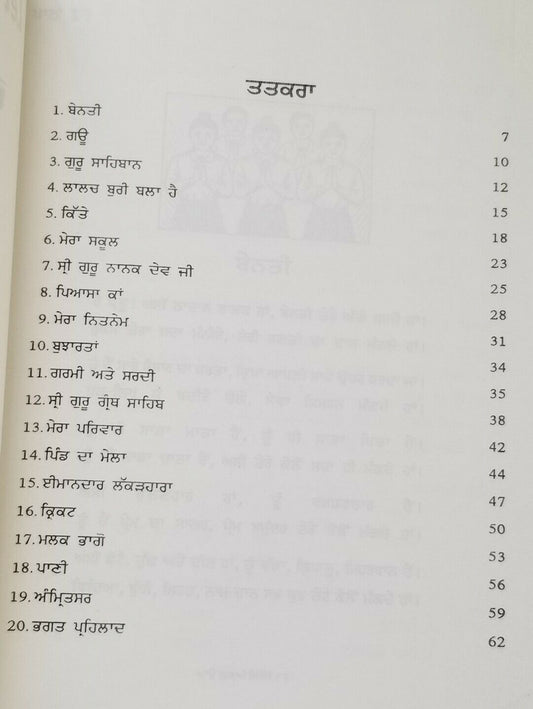 Let's Learn Gurmukhi Writing Punjabi Textbook Sentence Making 3rd Book Kaida H12