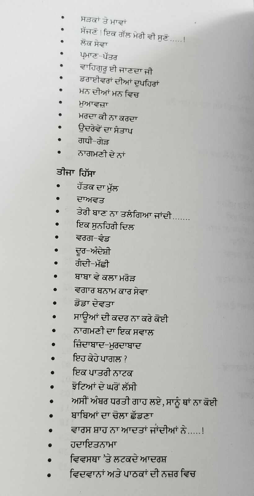 Sadaknama Punjabi Prose Short Essays Literature Book BALDEV Singh Panjab