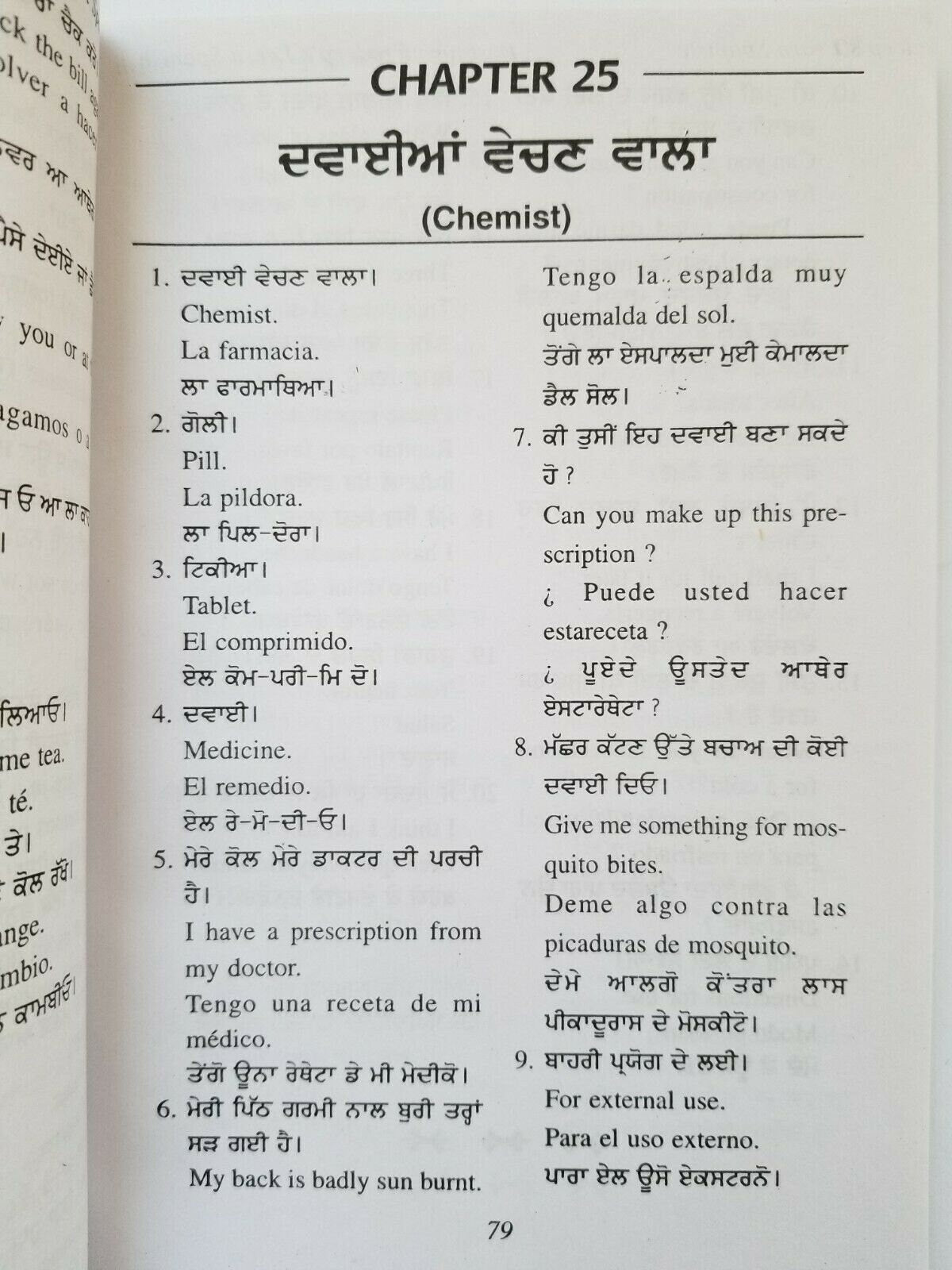 Learn Spanish Punjabi English Book 60 Days Speak Easy Course Guide Pradeep B45