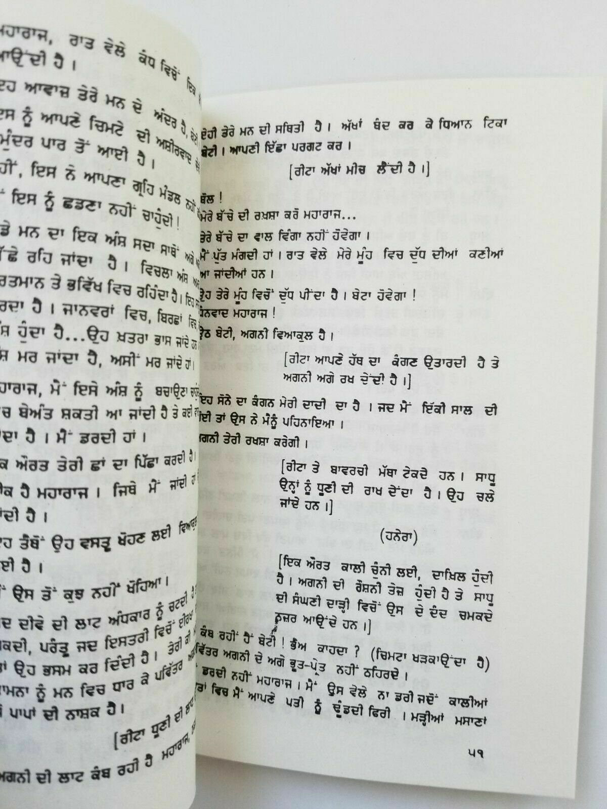 Dhooni di agg punjabi stage drama reading book by balwant gargi panjabi new b5