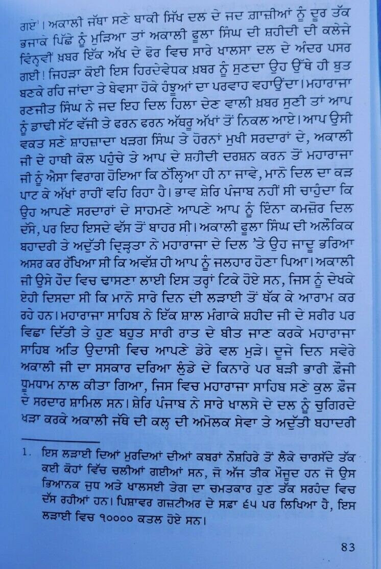 Akali Phoola Singh Sikh Book Baba Prem Singh Hoti Mardaan Punjabi Gurmukhi MC