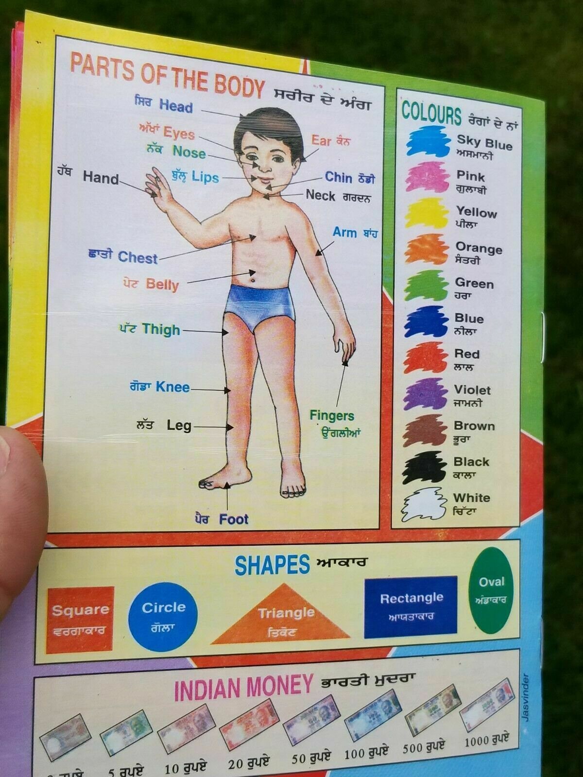 Learn punjabi hindi english maths akhar giyan punjabi alphabets 1st book b63