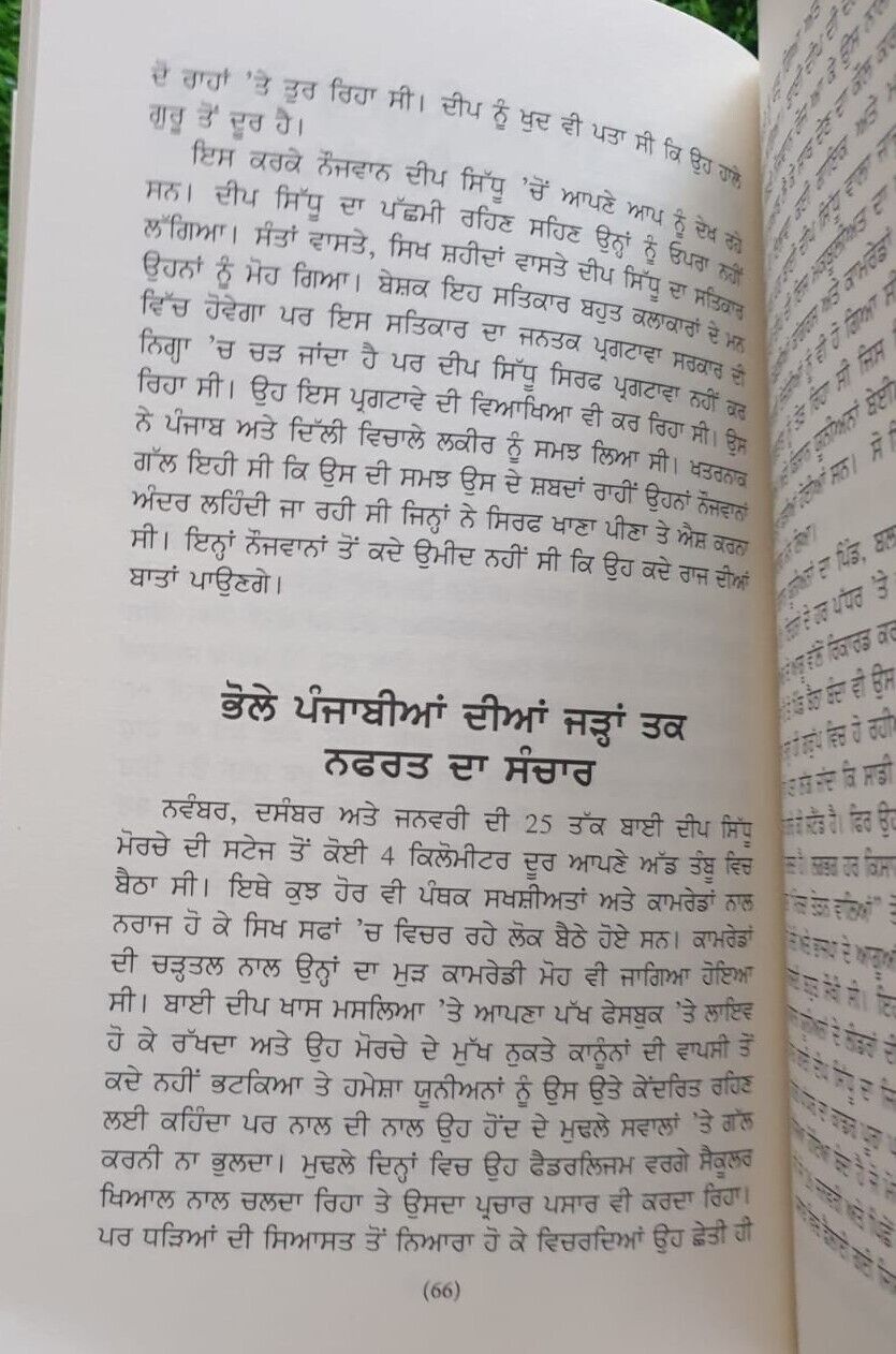 Mahanayak Deep Sidhu Kisani Sangarsh di Asal Vithya Pippal Singh Punjabi Book MO_G