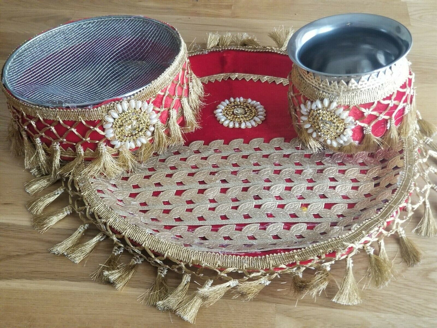 Hindu fast worship karva chauth vrat thali set special pooja karwa vrata katha a