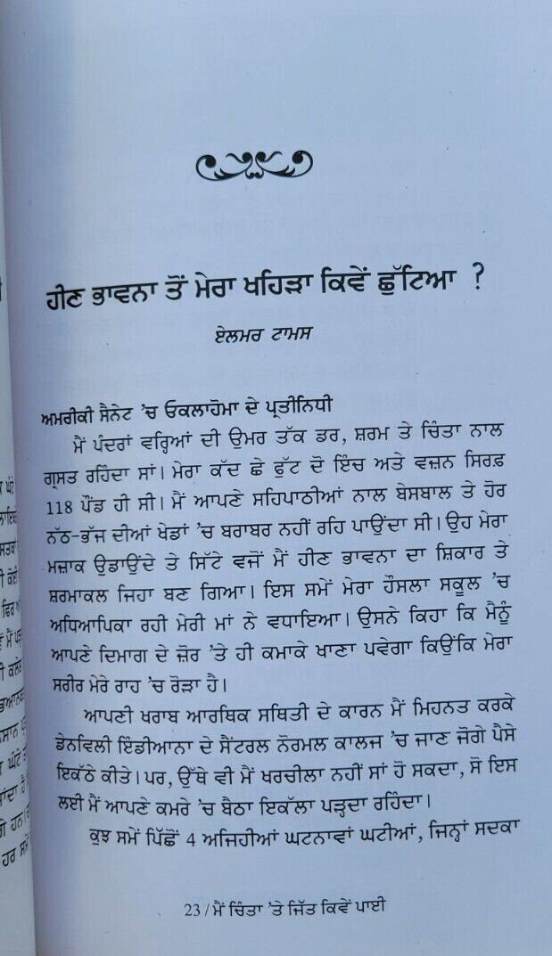Mein chinta te jitt kiven paaey dale carnegie self improvement book punjabi b65