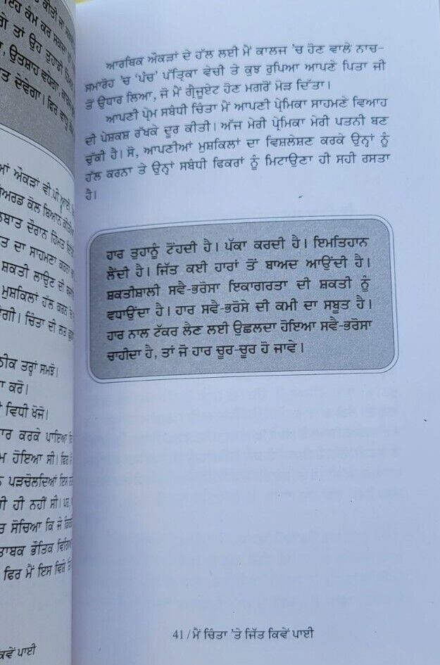 Mein chinta te jitt kiven paaey dale carnegie self improvement book punjabi b65