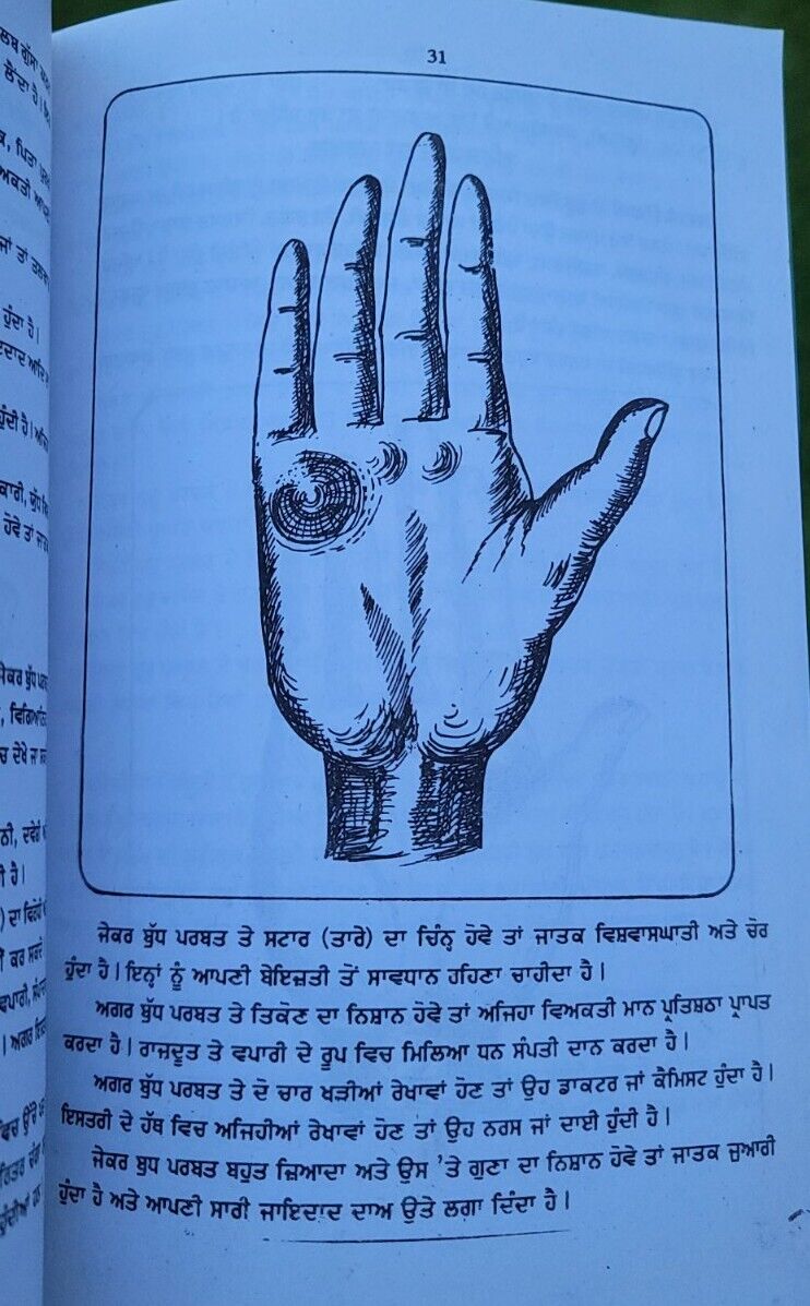 Palmistry Reading Hands Hast Rekha Shashtar Gautam Rishi Antique Punjabi Book MC