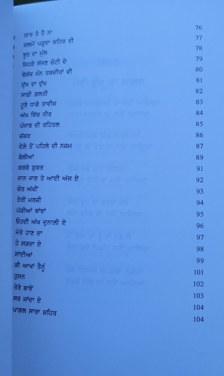Hunn Tenu Ki? Famous Poetry book by Nadeem Afzal Pakistan Punjabi Poems Gurmukhi