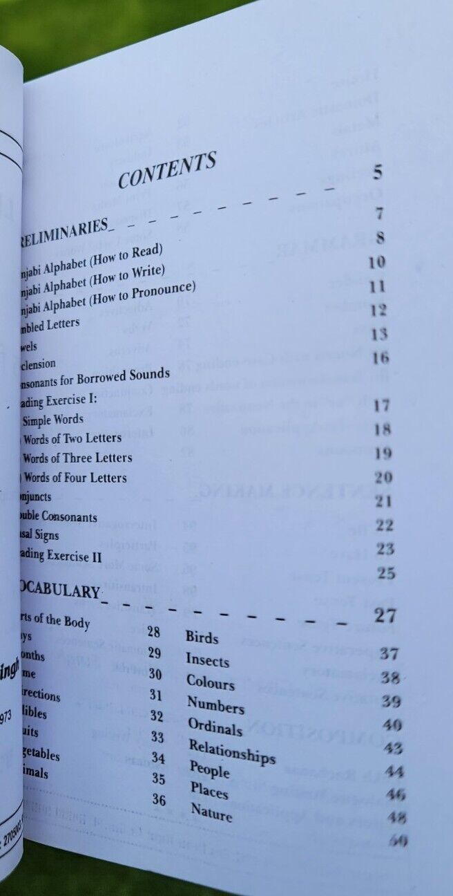 Learn Punjabi in 25 Days Book English Punjabi Gurmukhi Guide Language Course HH