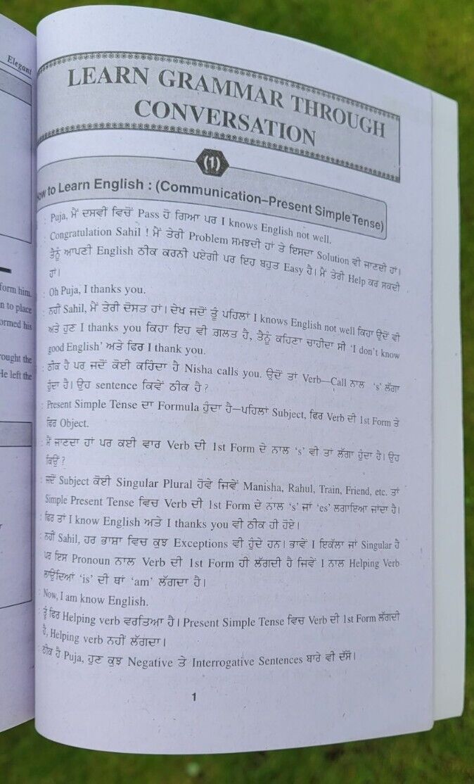 Elegant English Speaking Course Punjabi to English 35 Days Book Easy Learning MO