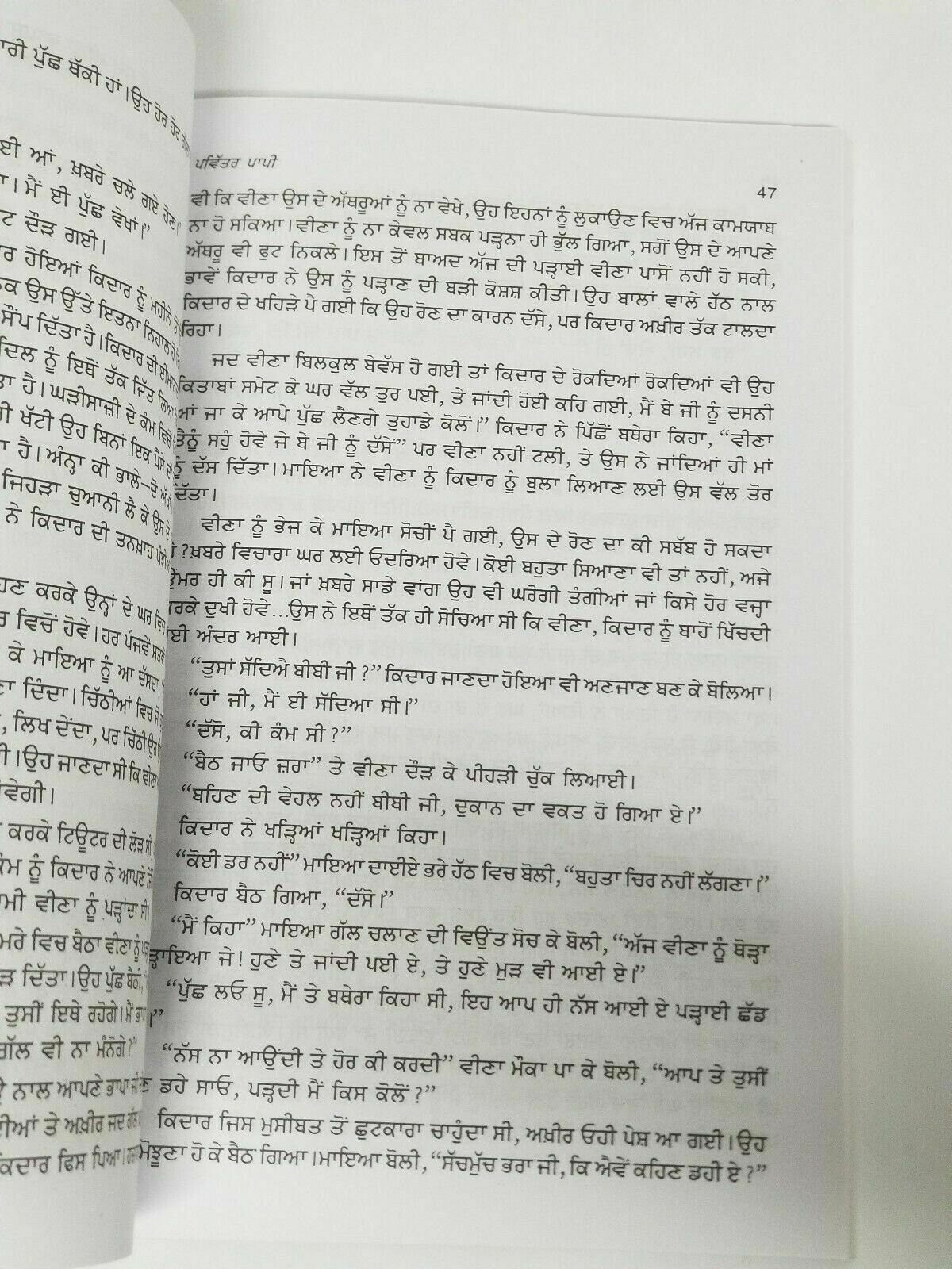 Pavittar Pappi Novel Nanak Singh Punjabi Literature Gurmukhi Paperback Book B67