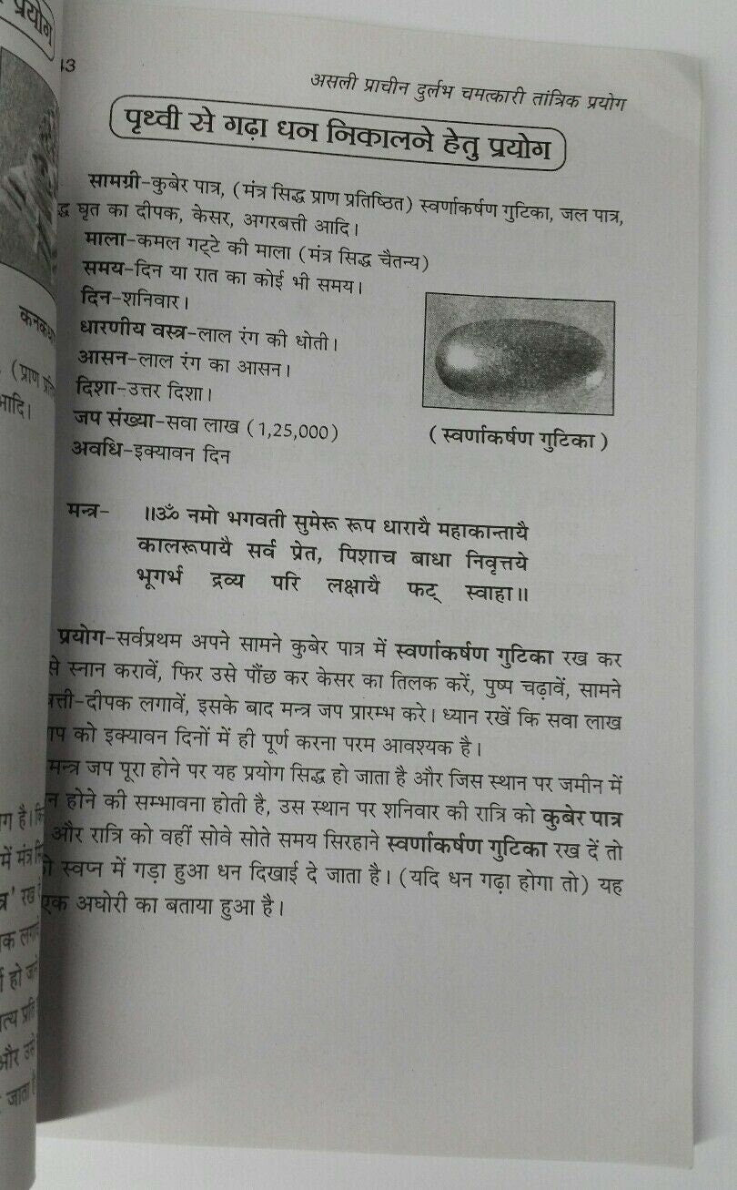 Durlabh chamatkari tantarik paryog rare tantra tacts book hindi devnagri india