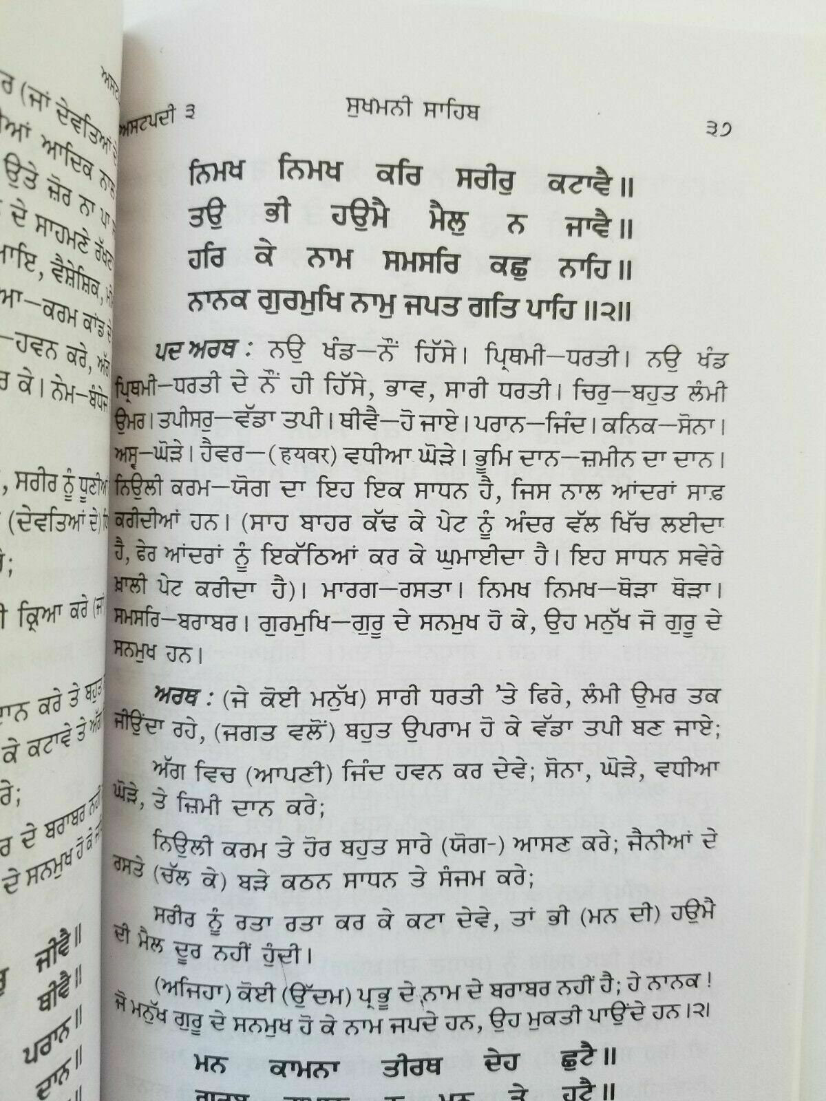 Sukhmani sahib steek sikh sukhmanee book professor sahib singh punjabi b28