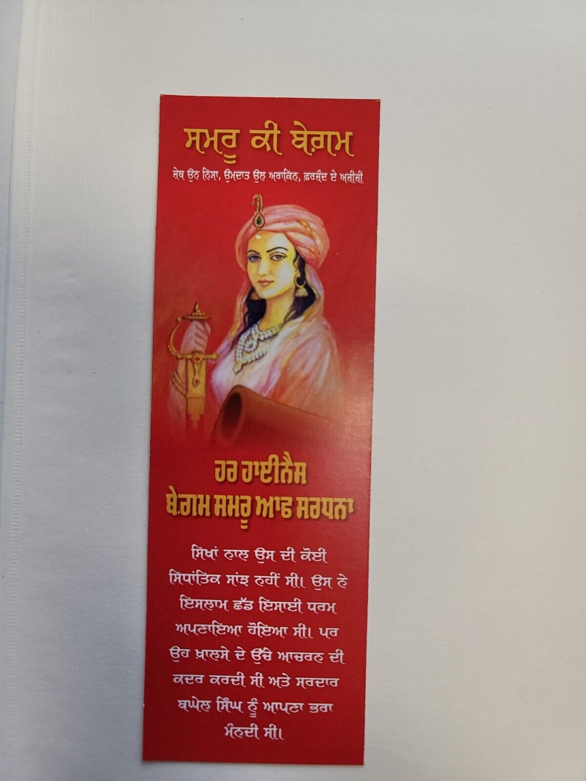 Samroo Ki Begum Sikh Historical Character History Punjabi Book Bhakar Singh MA