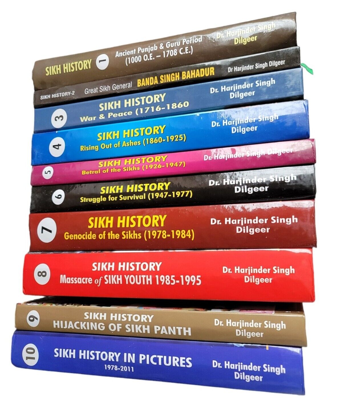 Ten Sikh History Books Set English Harjinder Singh Dilgeer Guru Period to 2011