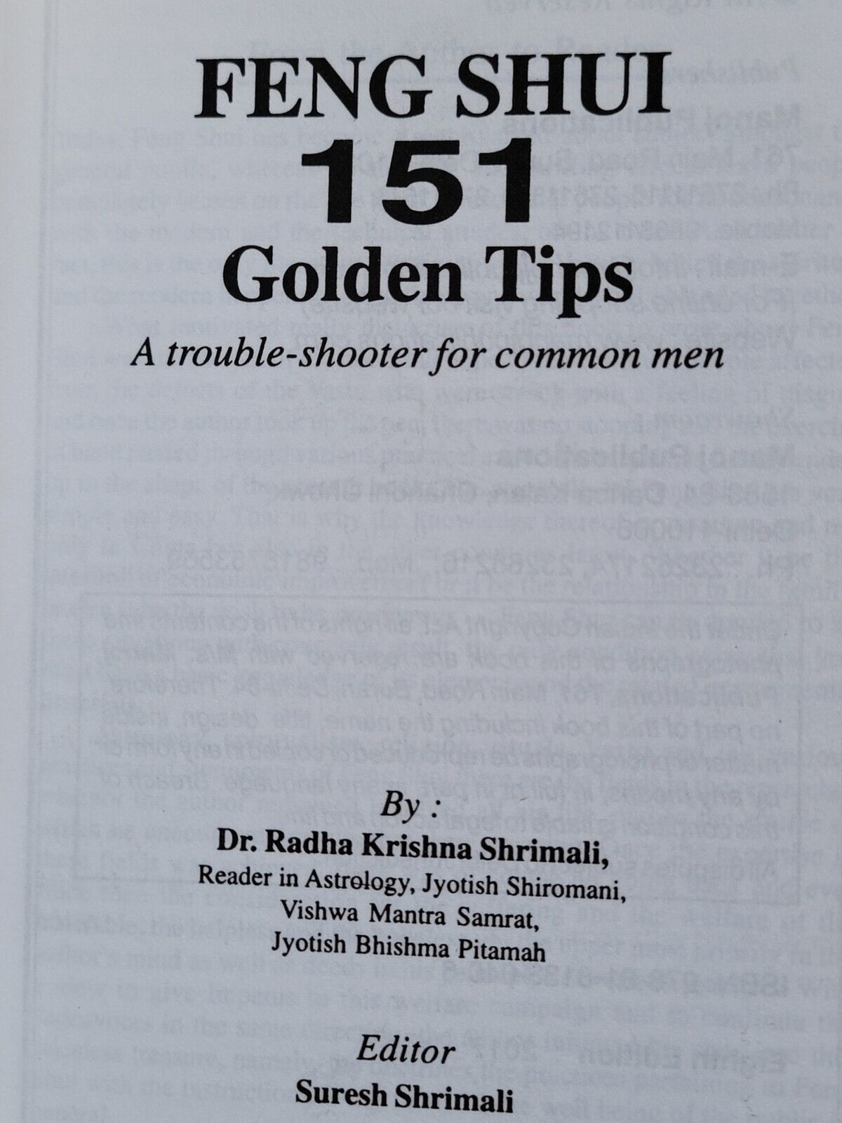 Feng Shui 151 Golden Tips Family Health Wealth Happiness Book in English MQ New