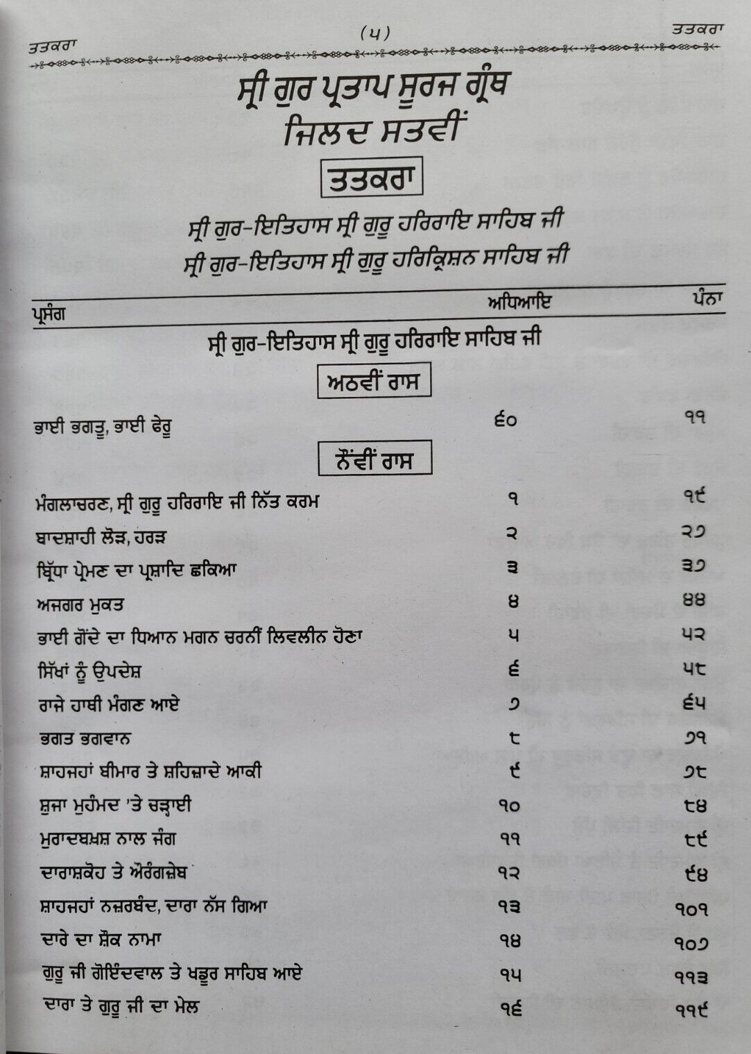 Sri Gurpartap Suraj Granth Steek Part 7 Bhai Santokh Singh Punjabi Book New STR