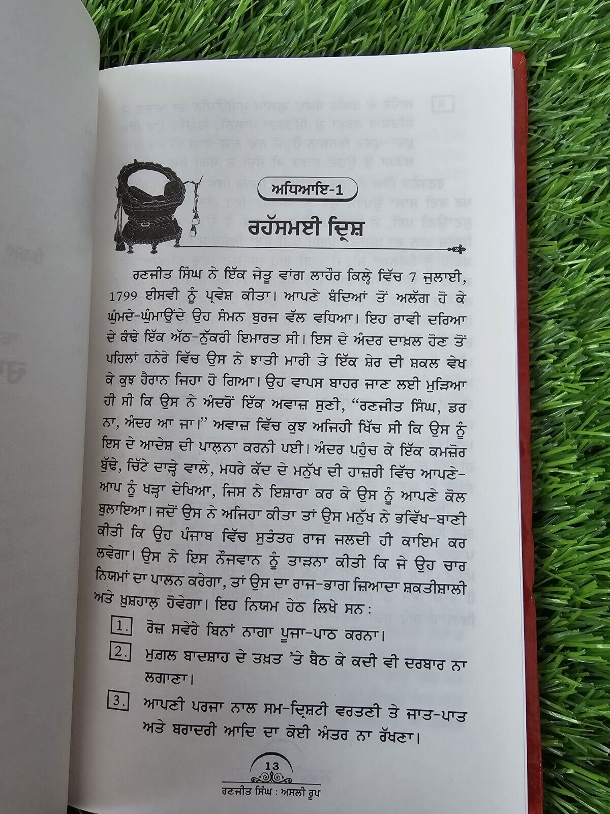 Punjab de Maharaja Ranjit Singh da Asli Roop Sikh Book Fakir Punjabi Gurmukhi MO