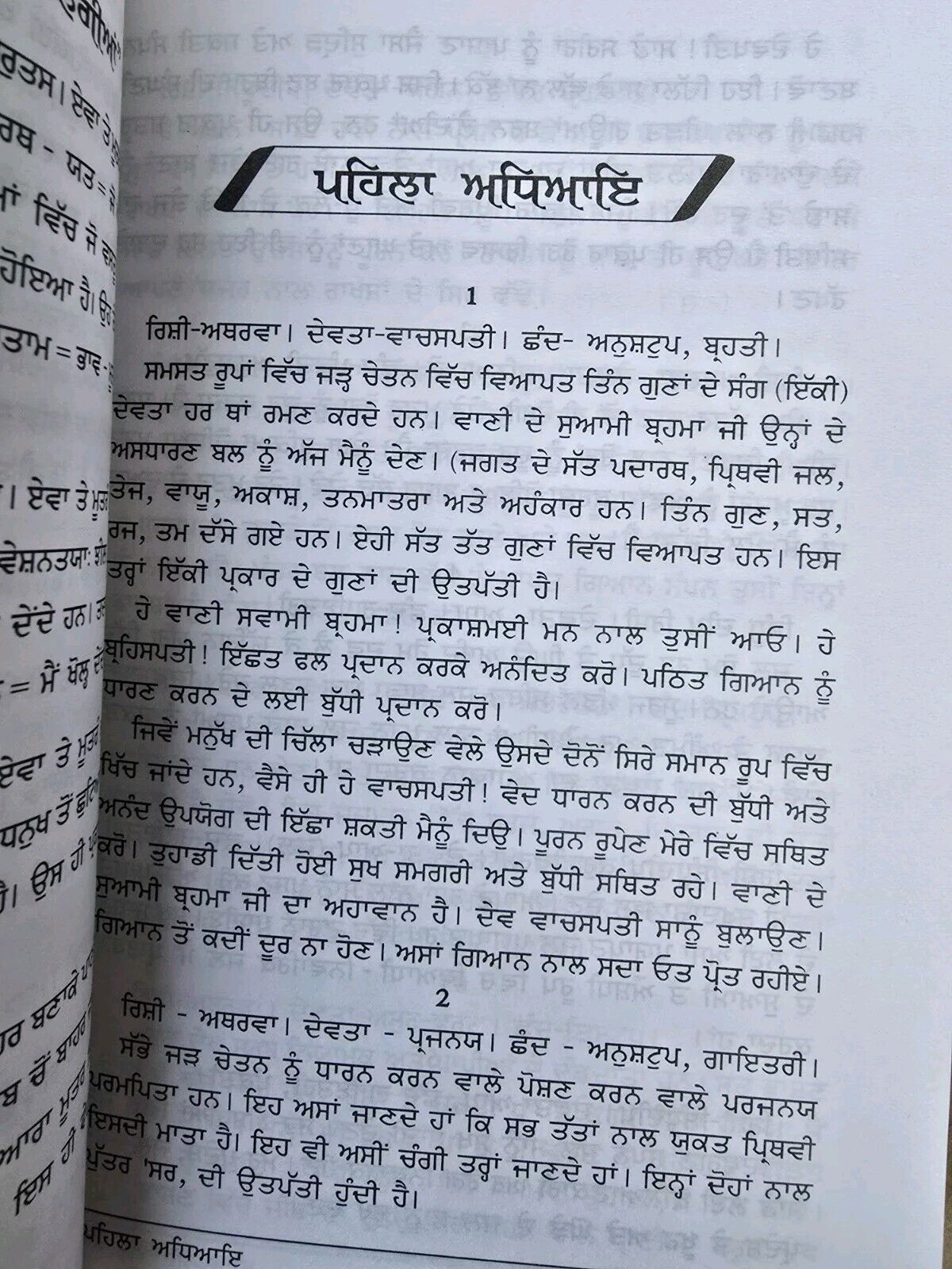Atharv ved Ancient Hindu Granth Scripture Vedas Punjabi explanation Book STOR