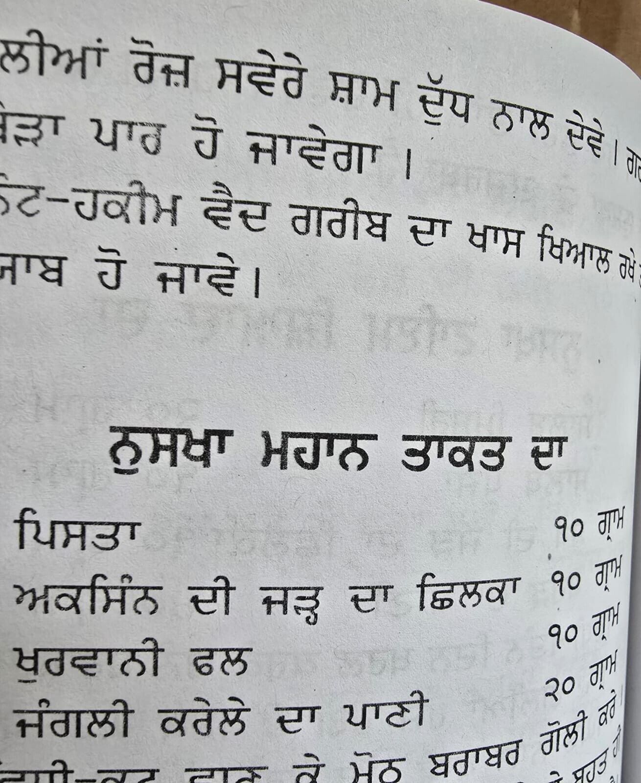 Purakh Parkash Ghar Da Vaid Tips Book Indian Cure of Various diseases Punjabi MO