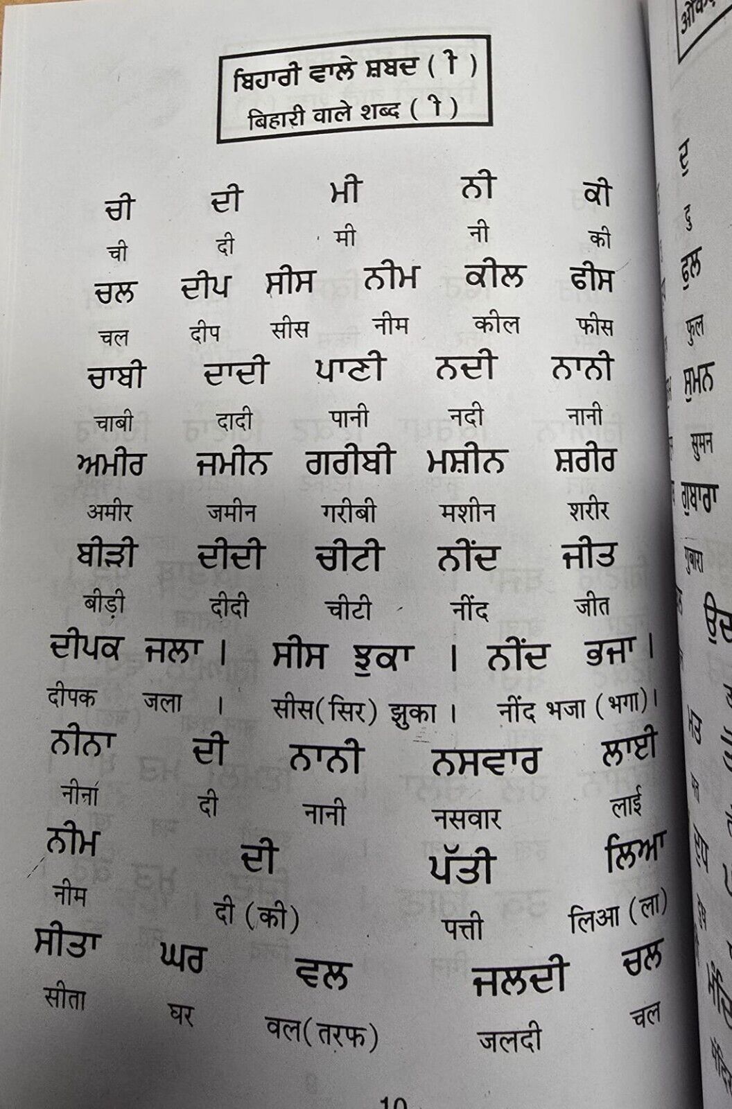 Learn Hindi Punjabi Teacher learning book with easy simple instructions Kaida B6