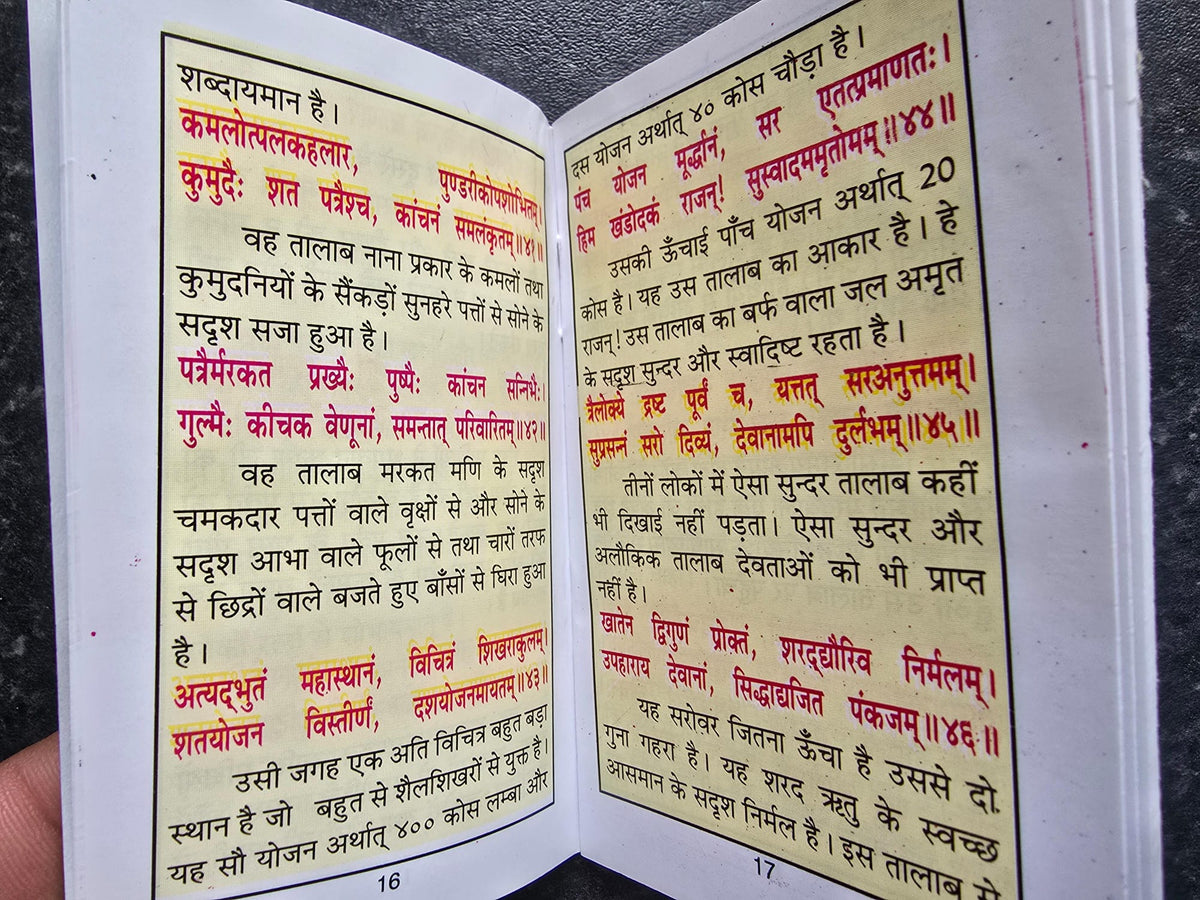 Gajendra Moksh Hindi Book Easy Translation Aarti Pocket Hindu Book Basha Teeka