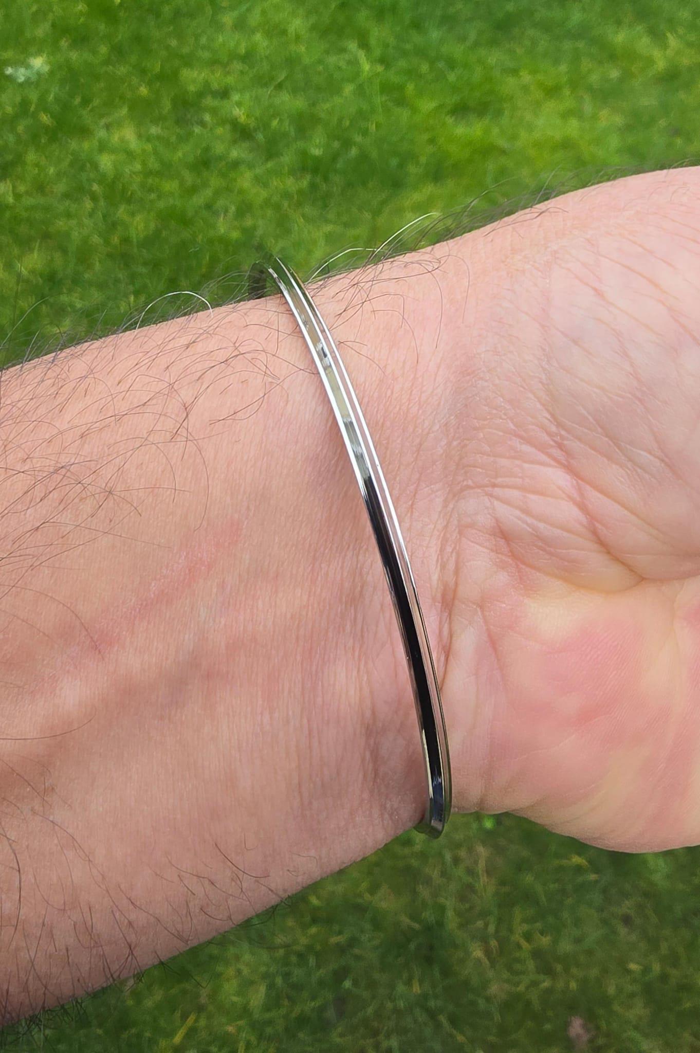 Stainless Steel Sikh Kara Thin Khalsa Bangle Silver Color Kada Kids Adult Unisex T3A Bracelet