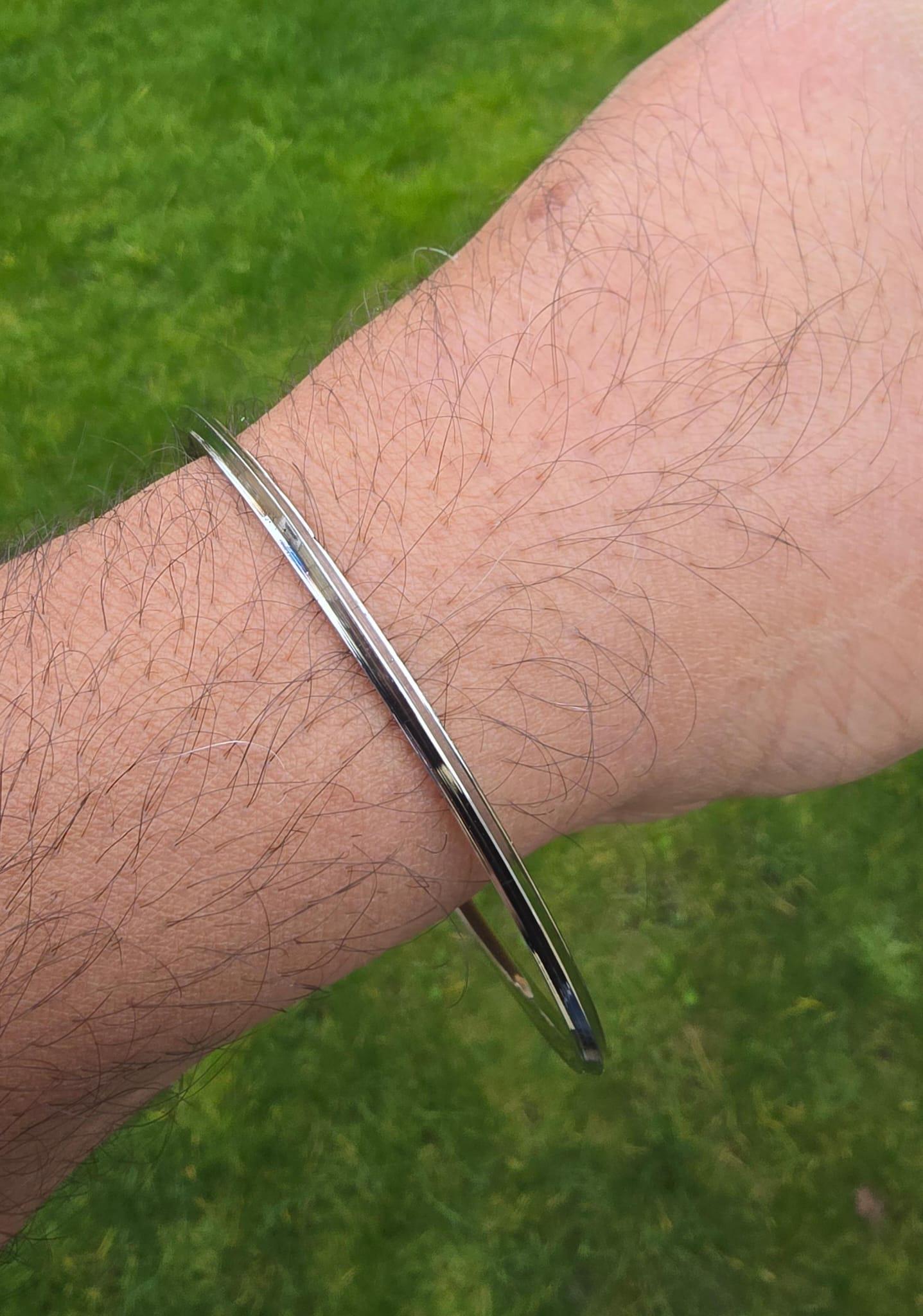Stainless Steel Sikh Kara Thin Khalsa Bangle Silver Color Kada Kids Adult Unisex T3A Bracelet