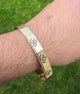 Brass Om Kara Hindu Pittal Bangle Smooth Design Jointless Ohm Kada Meditation O1A Bracelet Karray Karha Sikh Shiv
