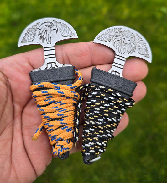 Sarbloh Taksali punch Pure Iron khalsa lion Hawk shastar nihang sikh singh kaur punjabi sher Baaz Handmade - matching sheath dori EE20A