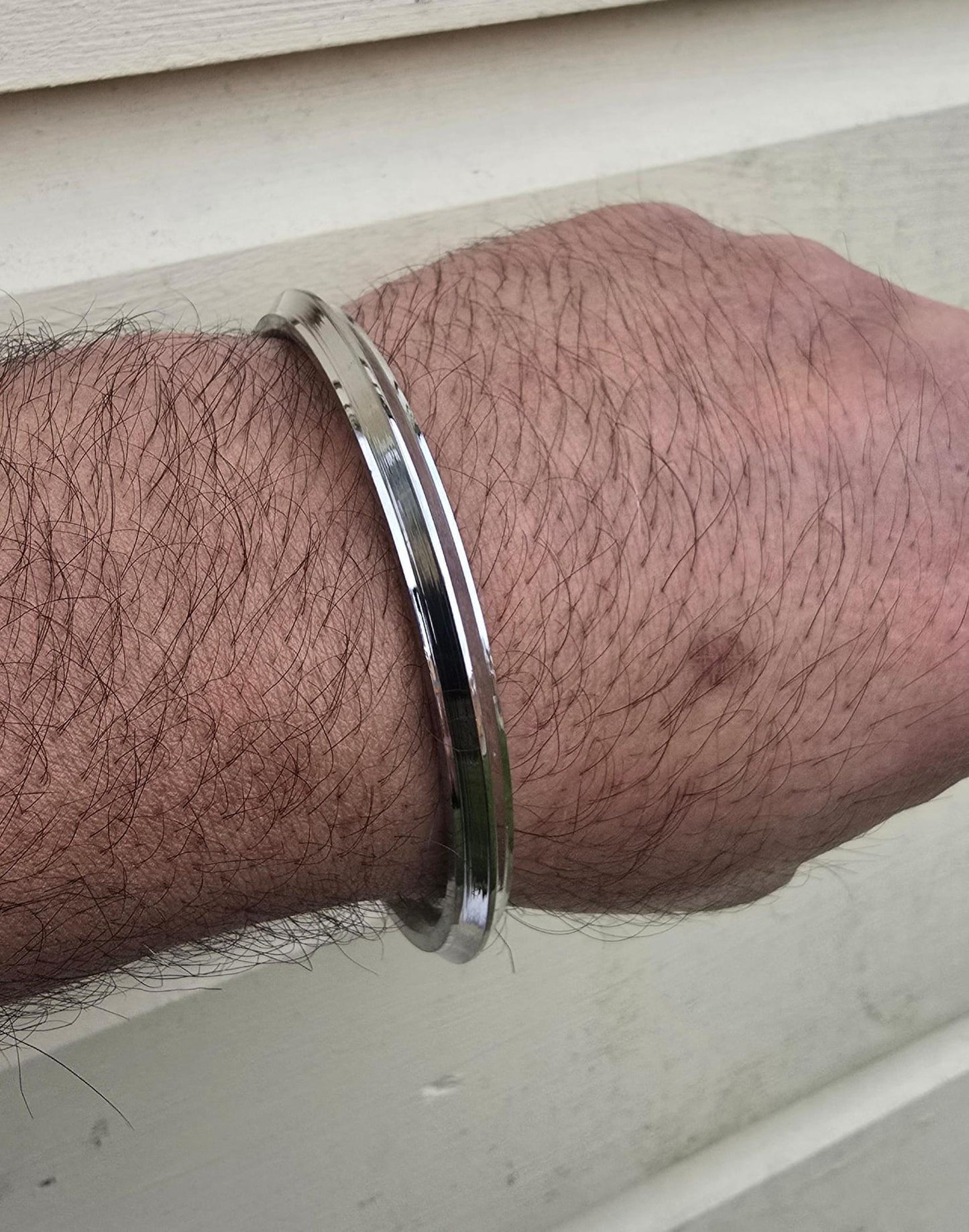 Stainless Steel Kara Sikh Singh Kaur Khalsa Bangle One Edge Collar Design Kada F5A Bracelet Karray Karha
