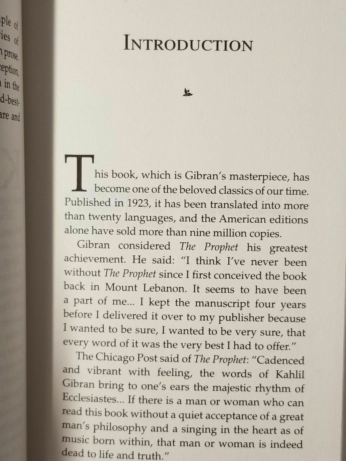 The prophet by Kahlil Gibran English literature reading Hardback love book b52