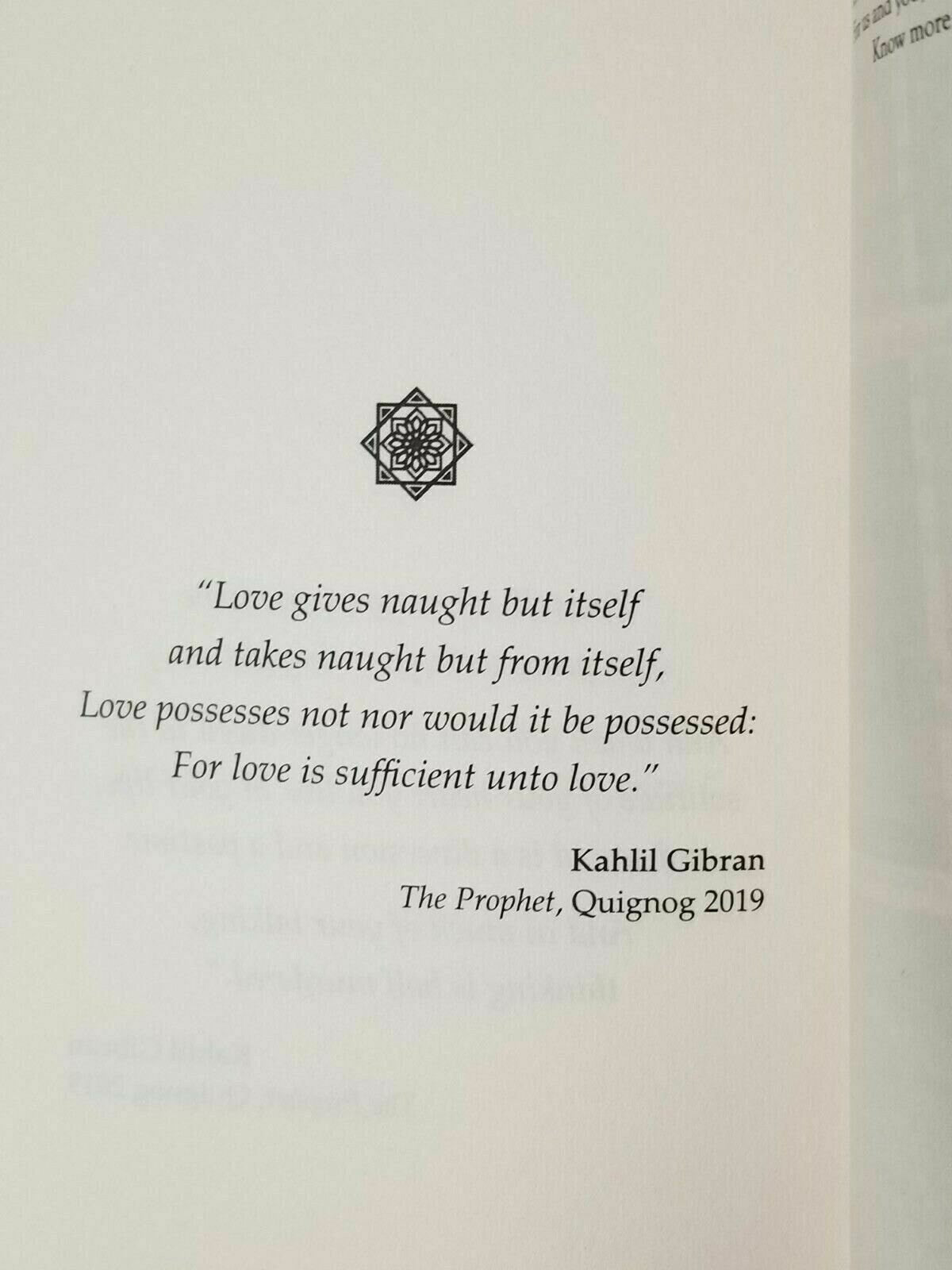 The prophet by Kahlil Gibran English literature reading Hardback love book b52