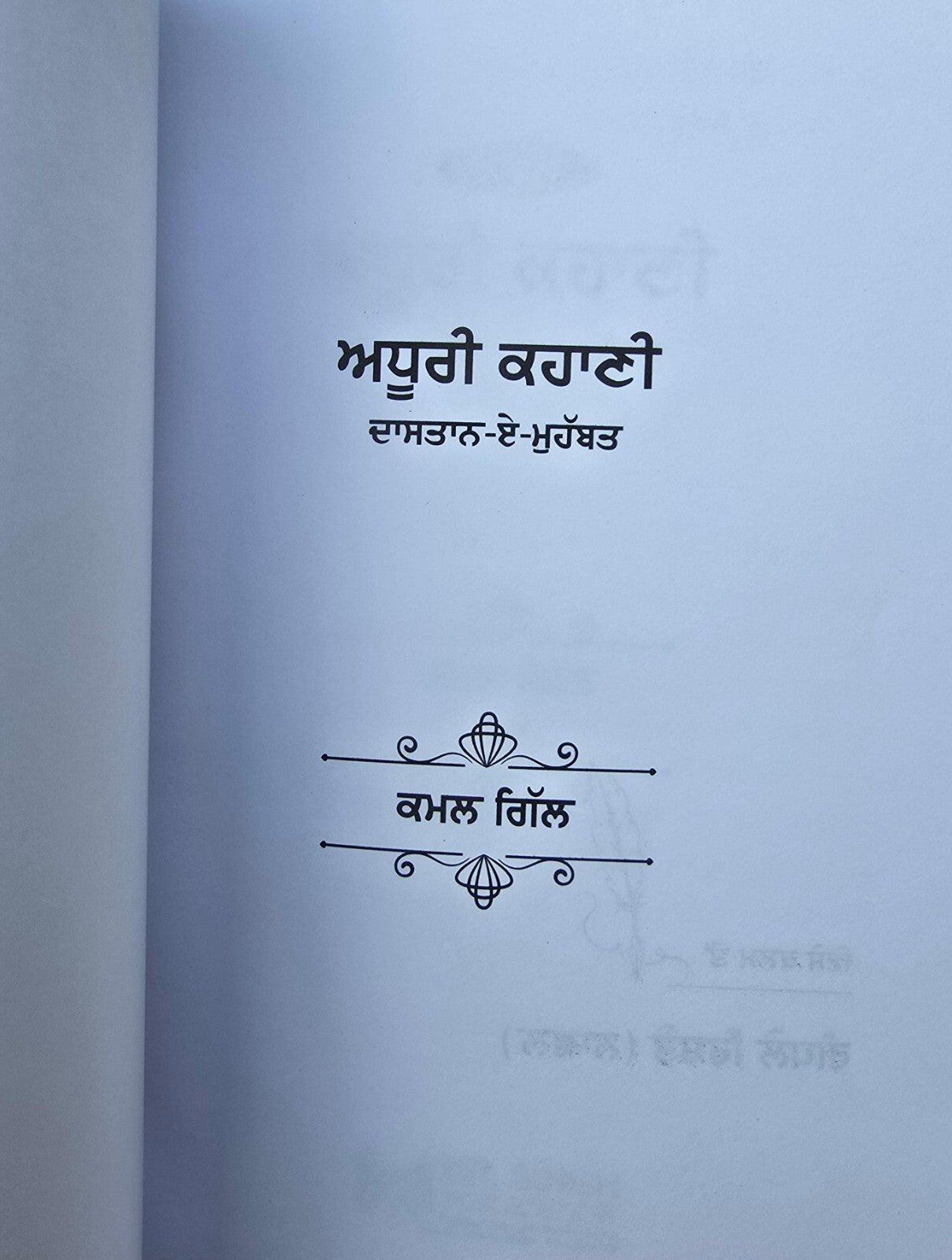 Adhuri Kahani A Novel by Kamal Gill in Punjabi book Panjabi Literature B66 New