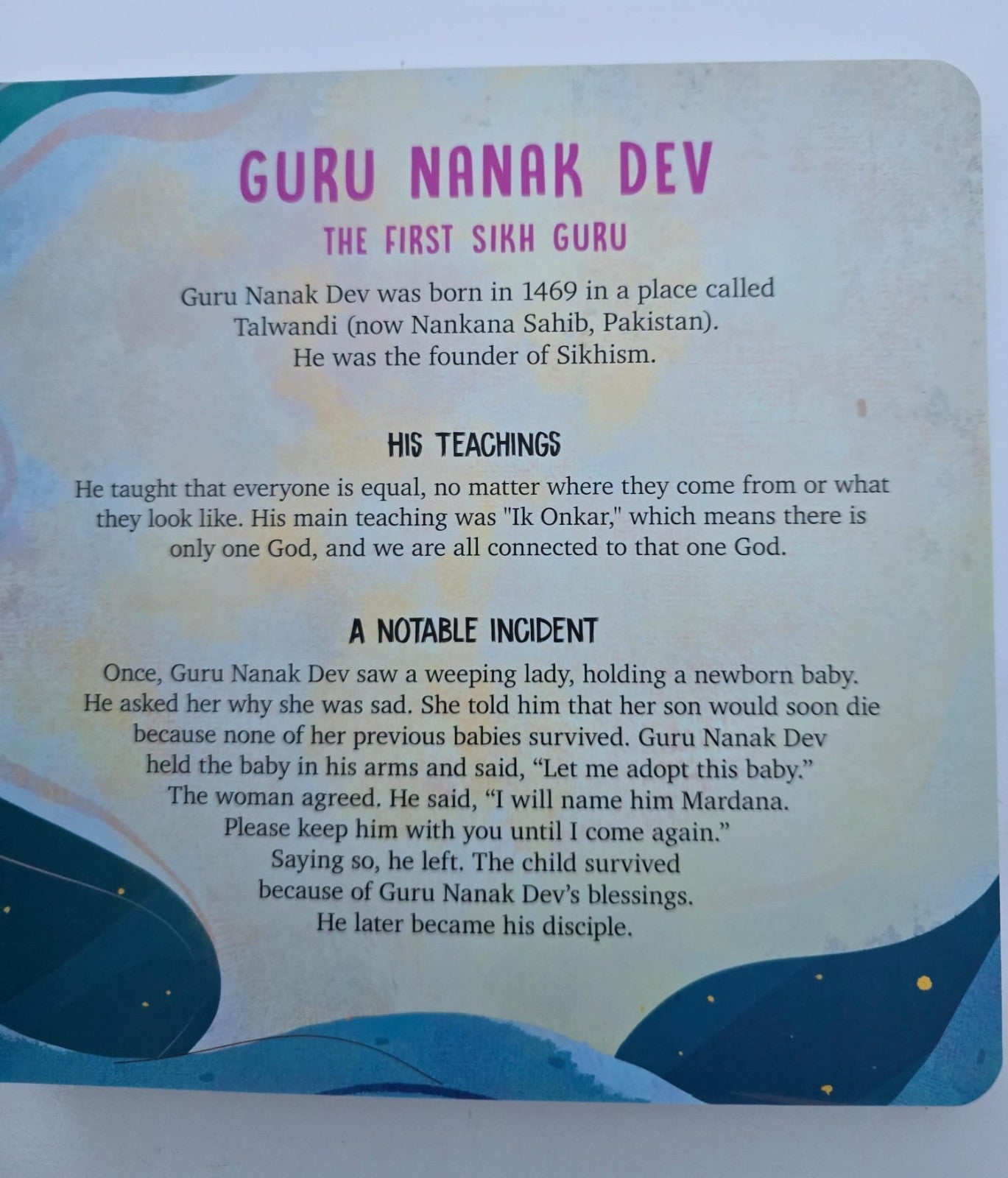 10 Sikh Gurus Children’s Illustrated Board Book Sikhism Stories MD21