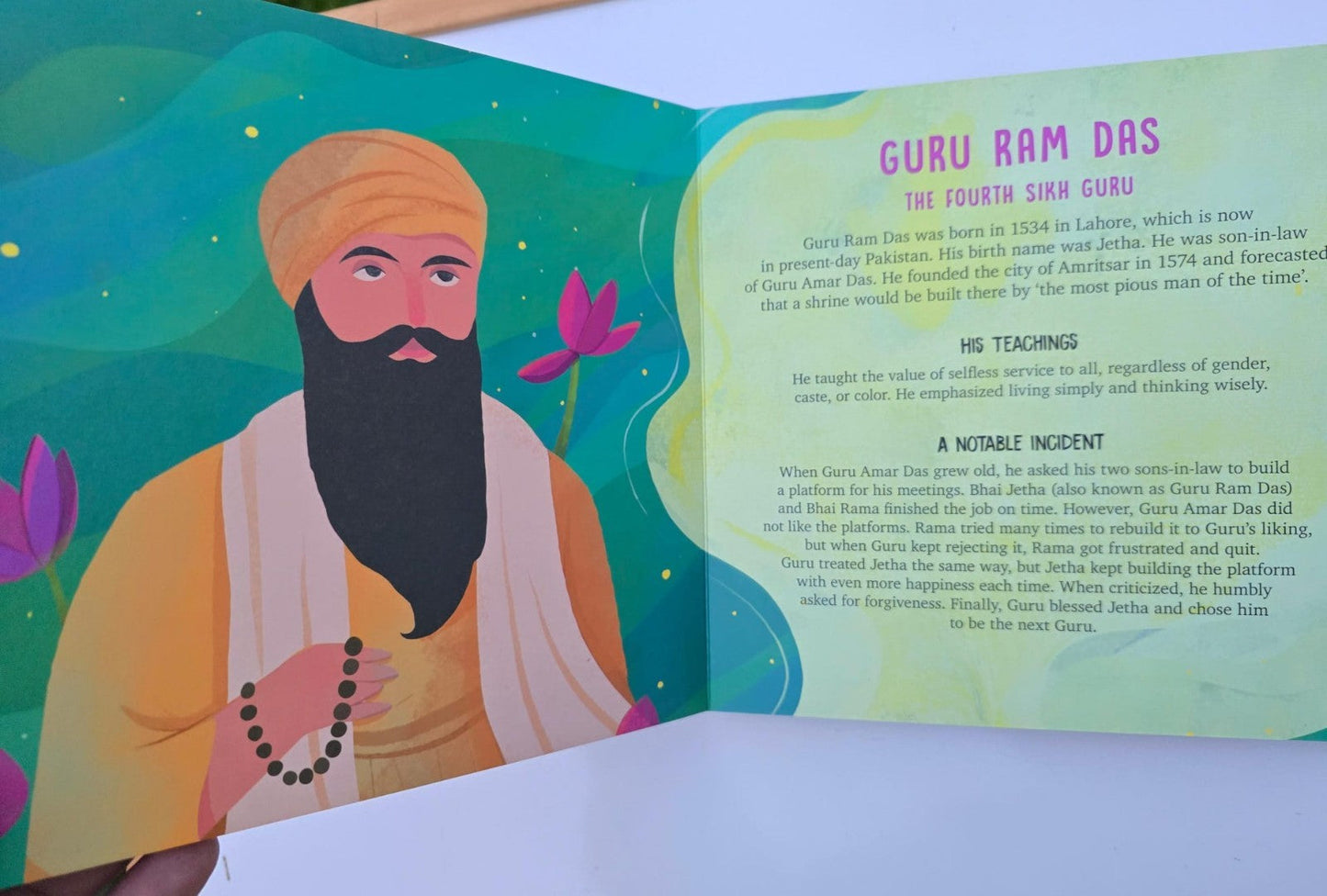 10 Sikh Gurus Children’s Illustrated Board Book Sikhism Stories MD21