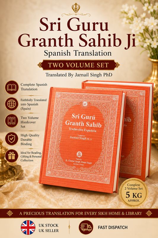 Sri Guru Granth Sahib Ji in Spanish Translation Two Volumes Sanchia Complete Set