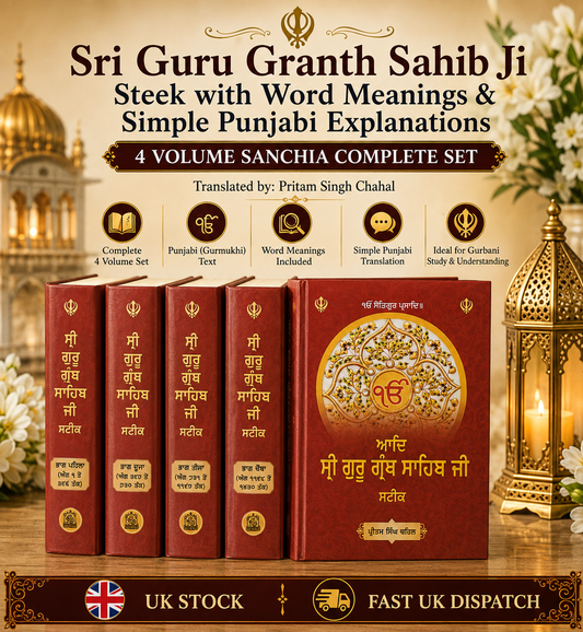 Sri Guru Granth Sahib Ji Gurmukhi Punjabi Steek Word Meaning Volumes Sanchia Set